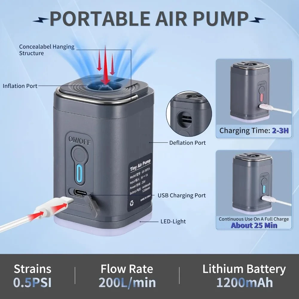 Vacuum Chamber Small - Mini Portable Air Pump with 1300mAh