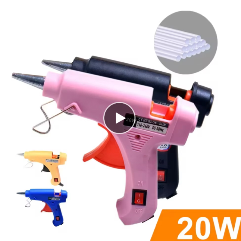Heat Gun Small - 20W EU Plug glue gun.30pcs/10pcs rubber