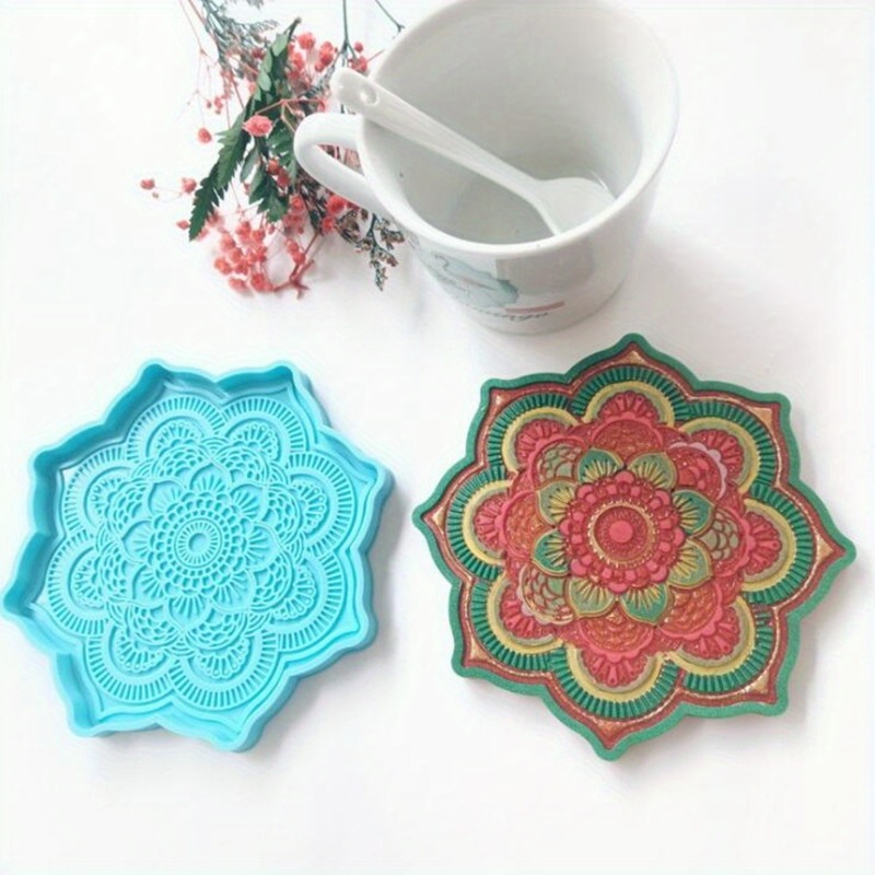 Coaster Mold Round - Mandala Coaster Silicone Mold Round Tray