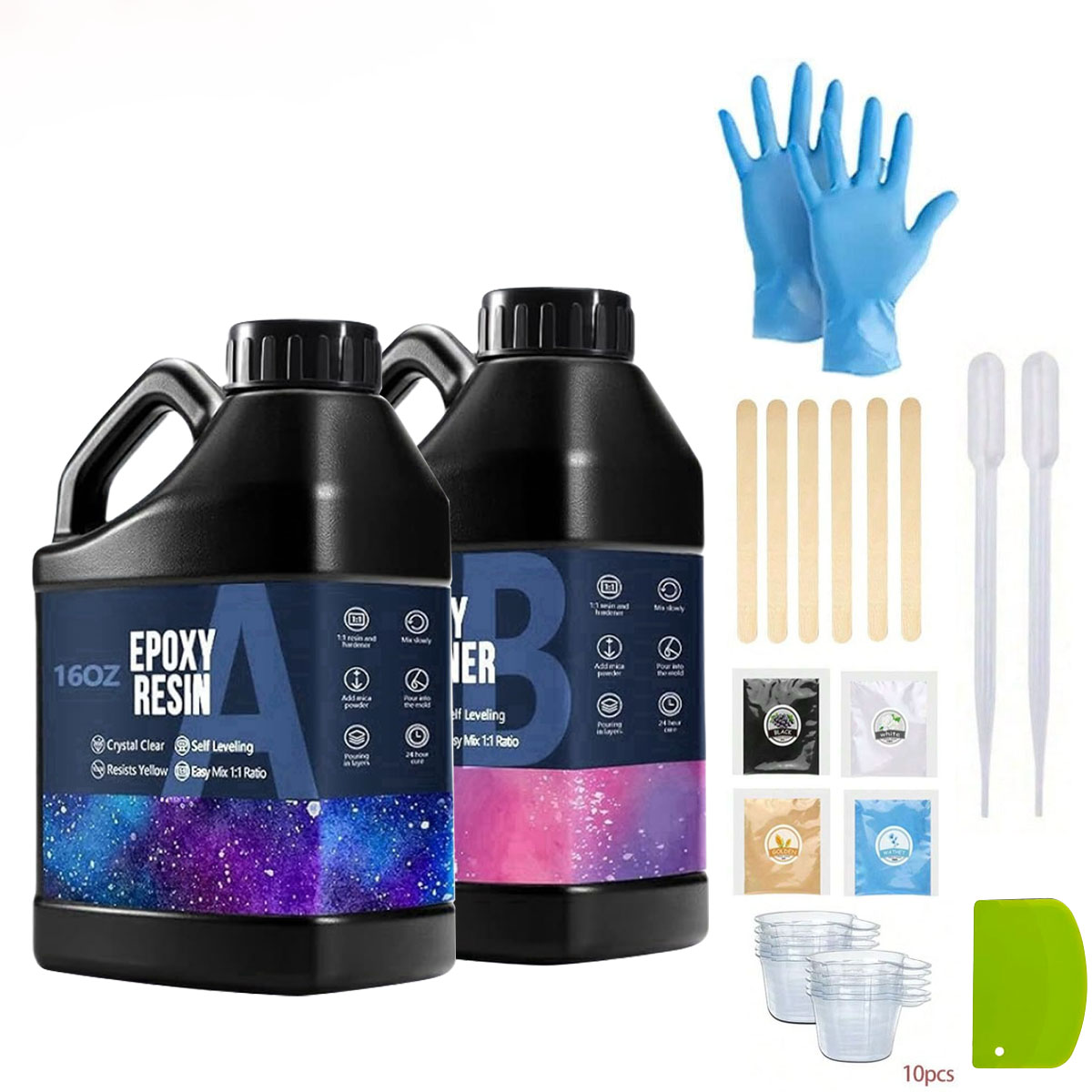 Resin Jewelry Kit - 1000ml Crystal Clear Epoxy Resin Kit