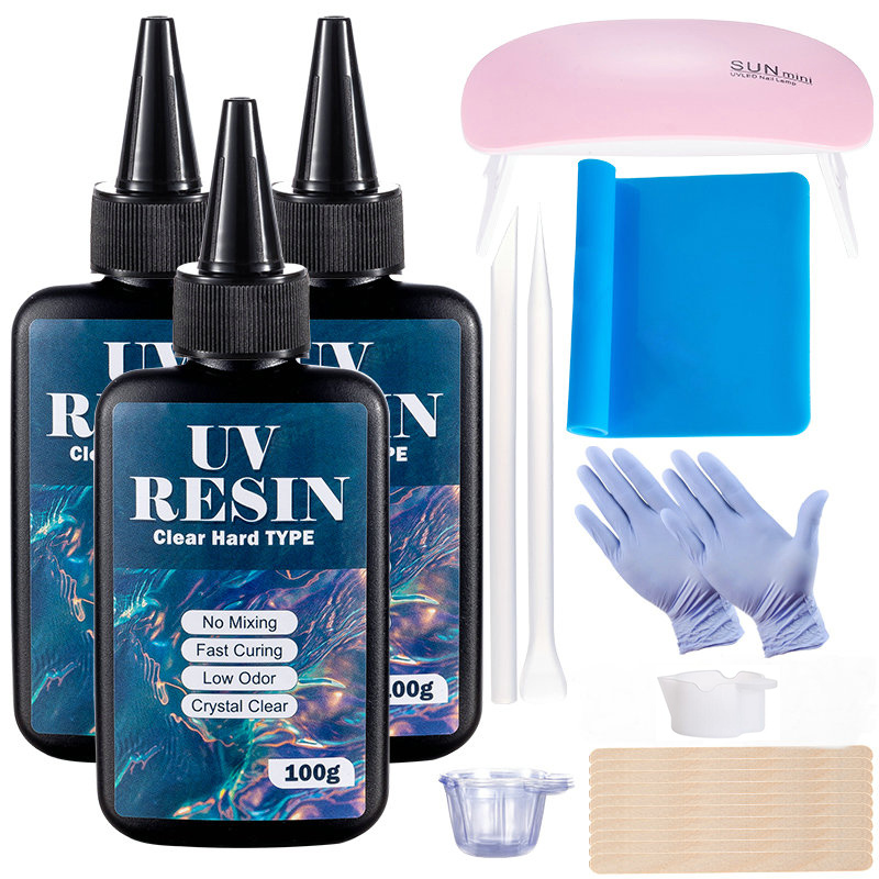 Resin Jewelry Kit - 100g/250g Clear UV Resin Hard Type