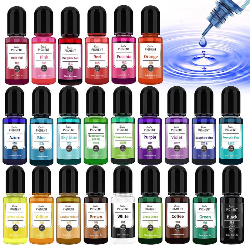 Resin Pigment Set - 24 Color Art Ink Alcohol Resin