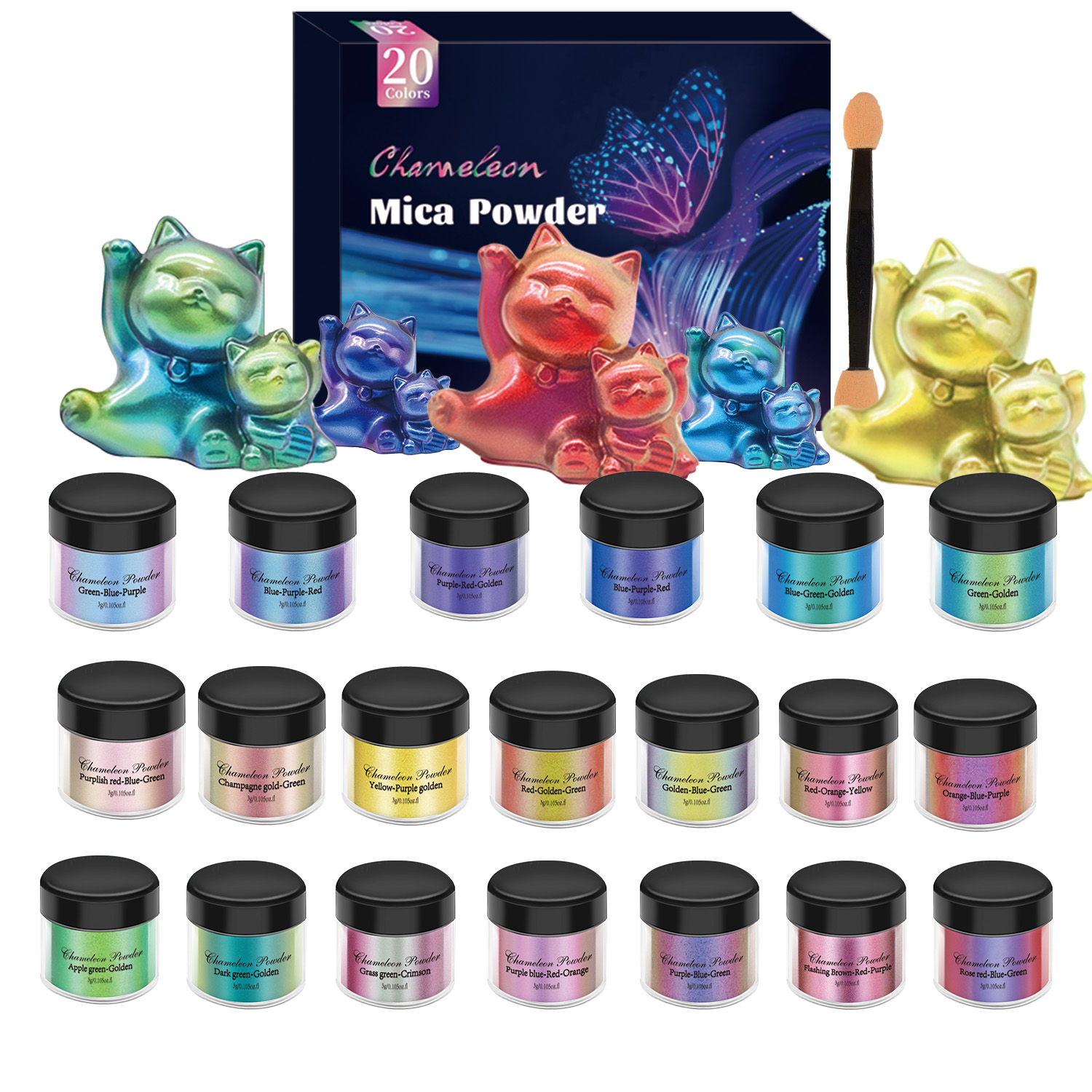 10/20pcs Mirror Chameleons Pig - Resin Jewelry Kit recension och pris