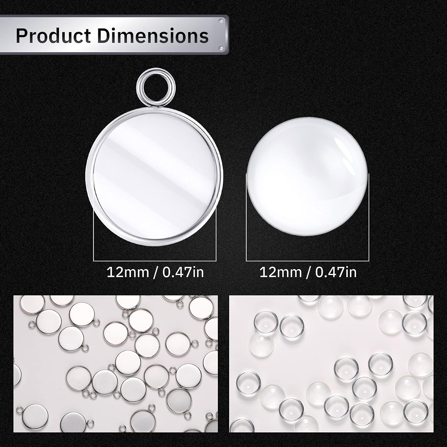 20 Pieces Stainless Steel Roun - Crafting Resin recension och pris