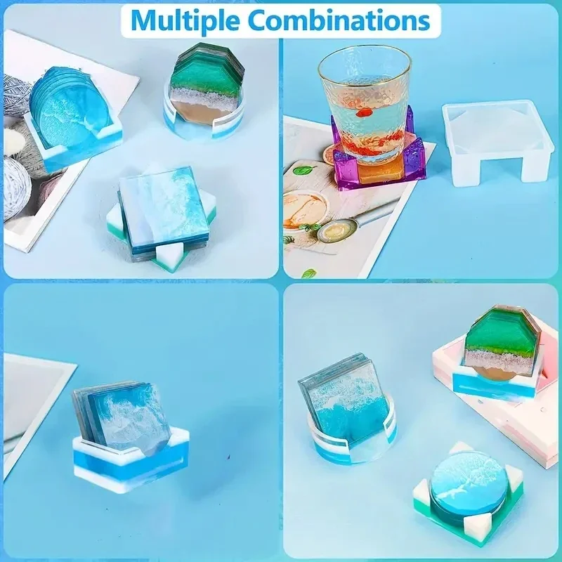 5Pcs/Set DlY Epoxy Resin Cup C - Coaster Mold Round recension och pris