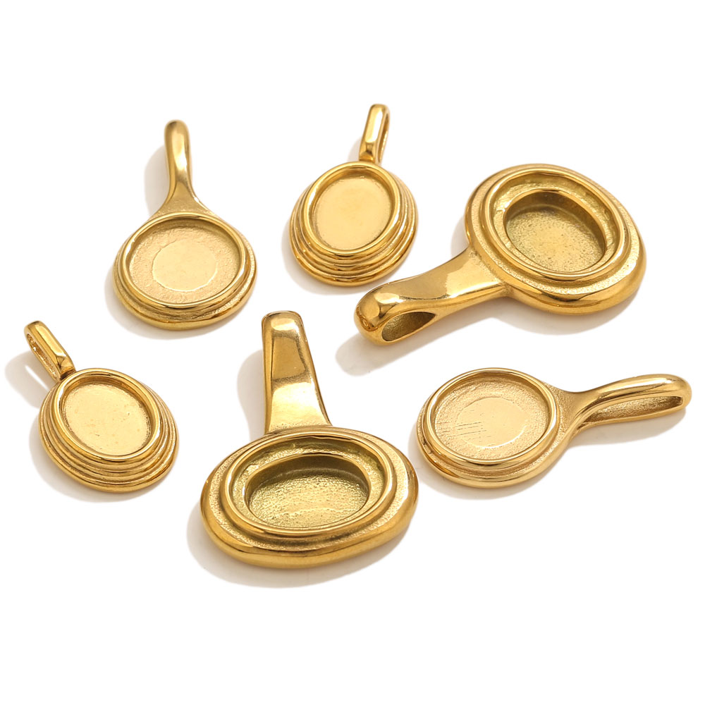 5pcs Stainless Steel Round Ova - Resin Craft Supplies recension och pris