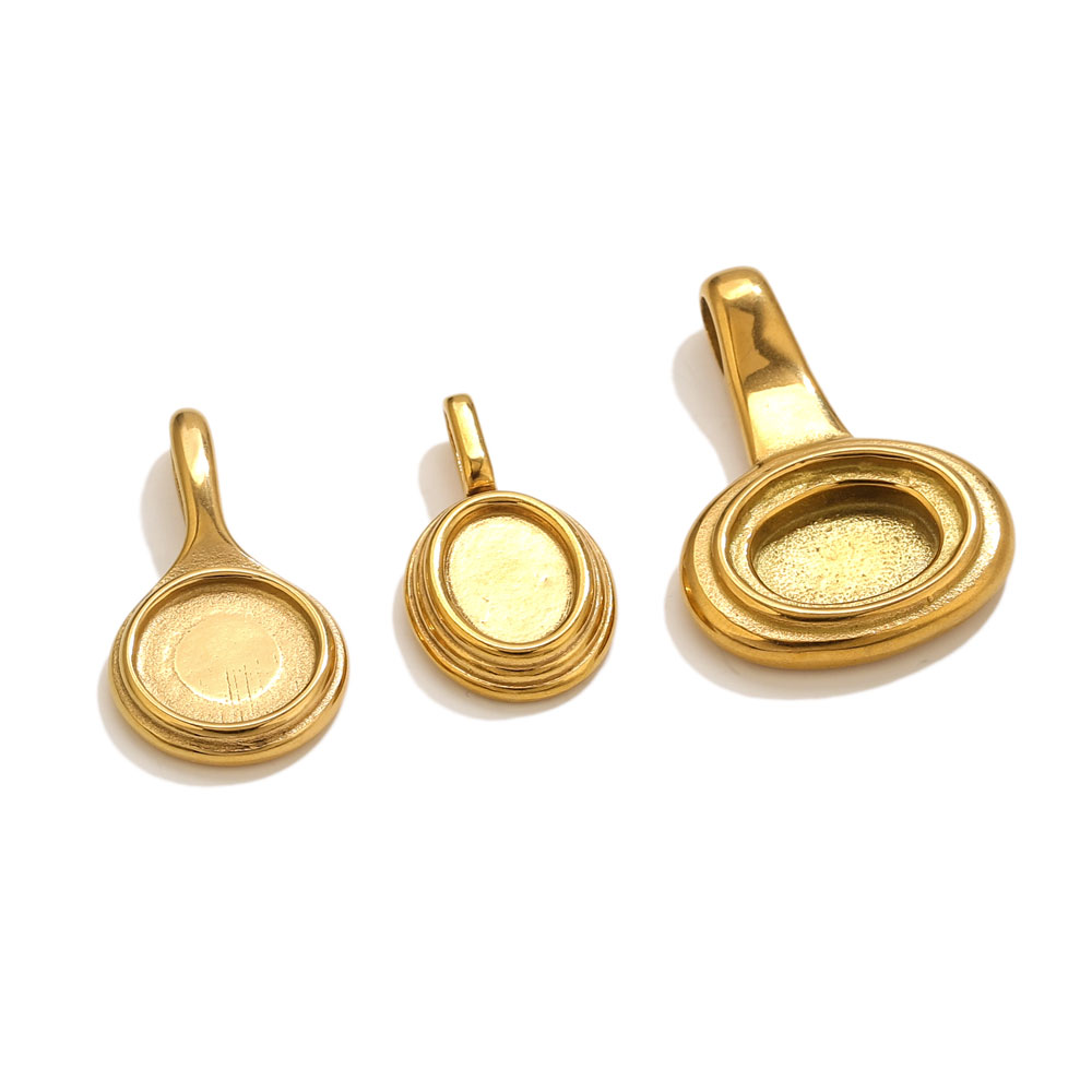 5pcs Stainless Steel Round Ova - Resin Craft Supplies recension och pris