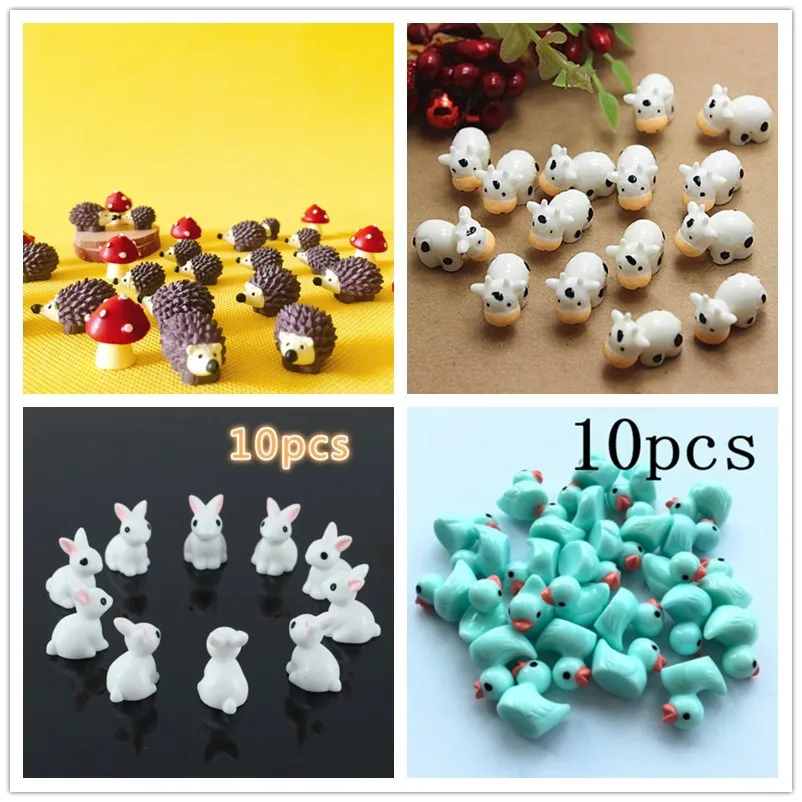 10Pcs/Hedgehog and Cows/Cute A - Terrarium Moss Art recension och pris