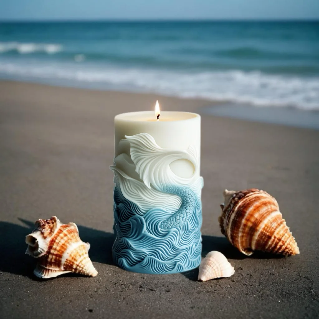 2024 ocean wave foam cylindric - Resin Ocean Wave Mold recension och pris