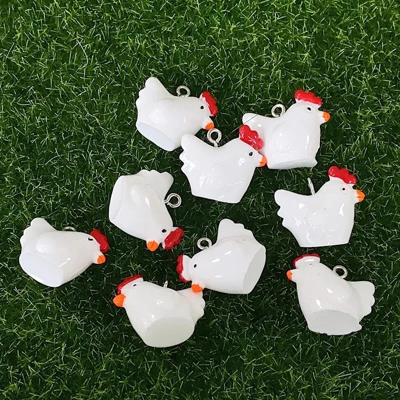 10Pcs Cute Mini 3D Chicken Res - Resin Craft Supplies recension och pris