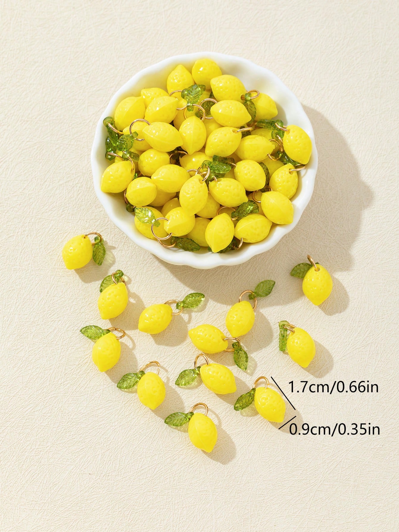 10Pcs 3D Lemon Resin Charms Pe - Resin Craft Supplies recension och pris