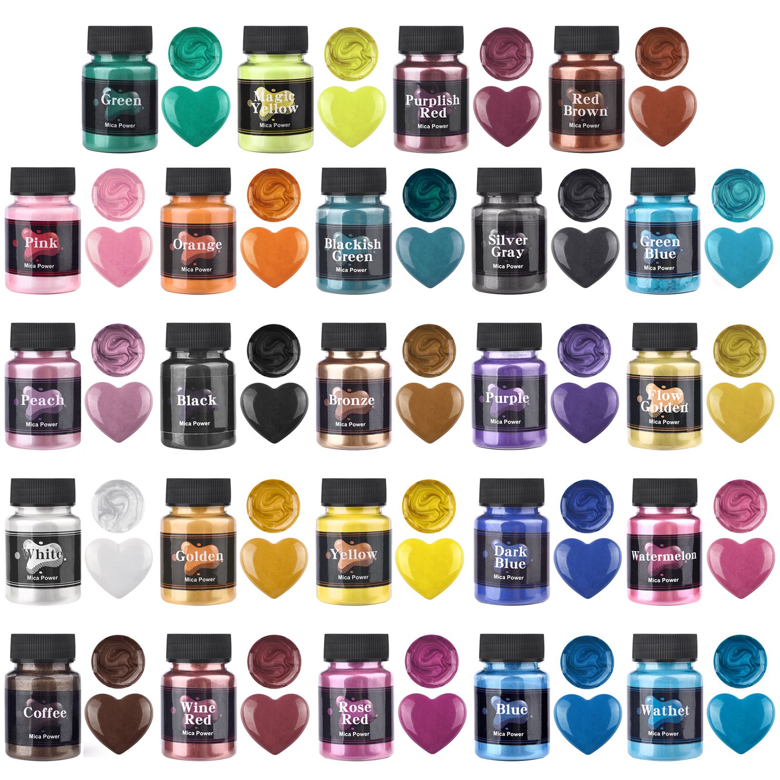 50ml 24 Colors Resin Pearl Pow - Resin Pigment Set recension och pris