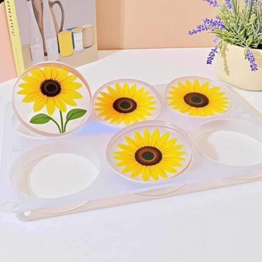 6-Cavity Deep Round Coaster Si - Coaster Mold Round recension och pris