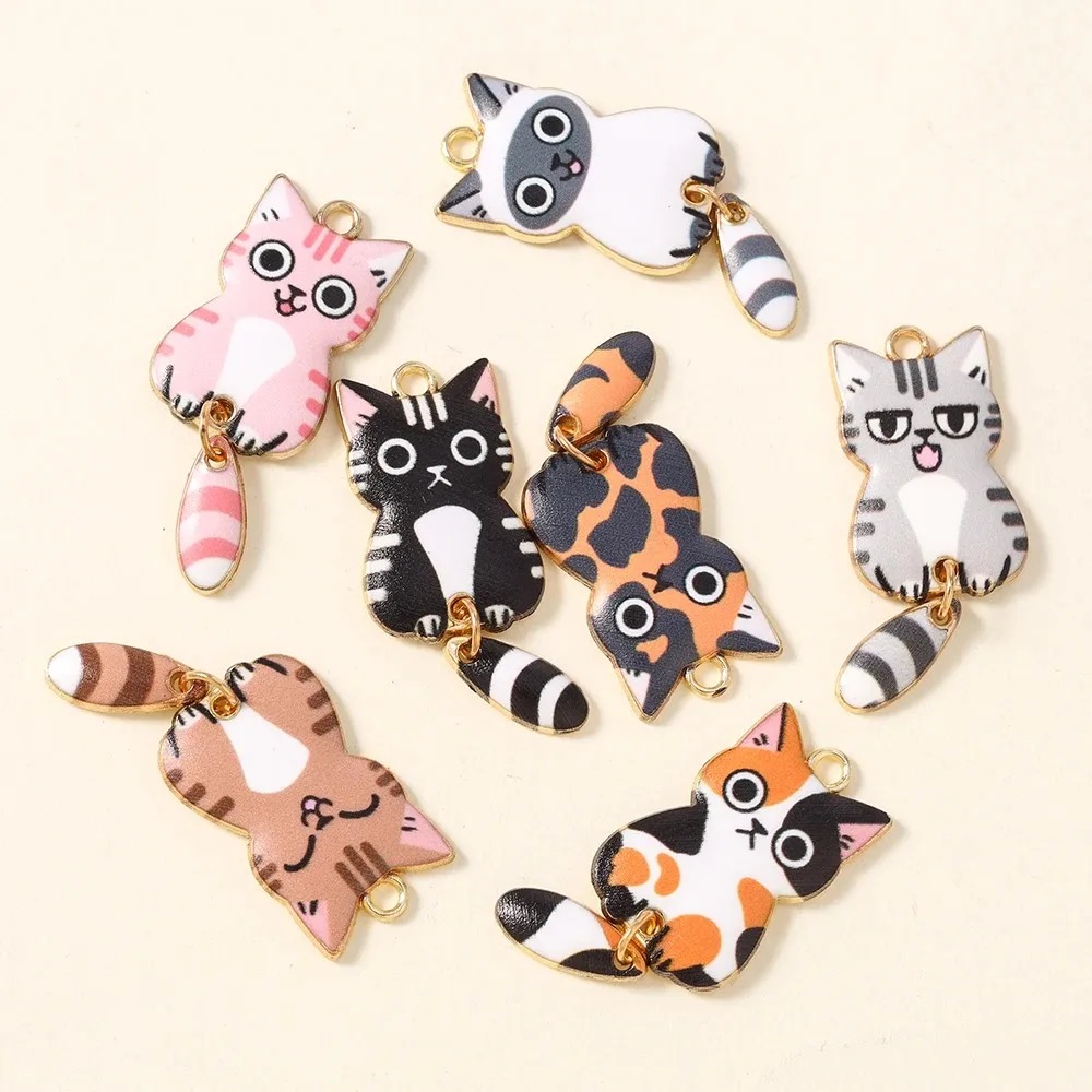 10Pcs 16×39mm Cute Cartoon Cat - Resin Craft Supplies recension och pris