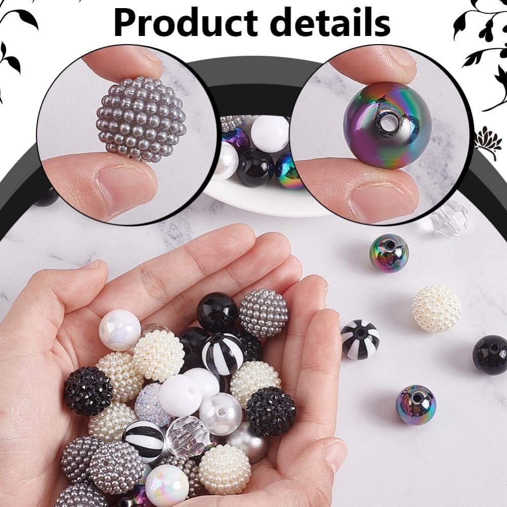 106pcs Chunky Beads 12 Styles  - Crafting Resin recension och pris