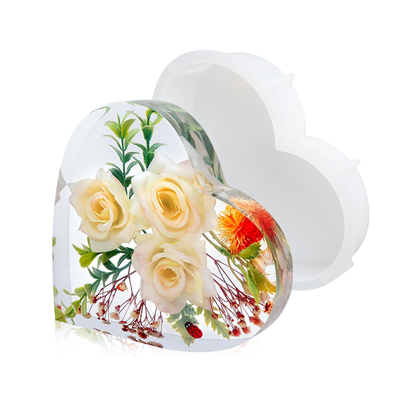 Large Heart Epoxy Resin Mold F - Flower Preservation Resin recension och pris