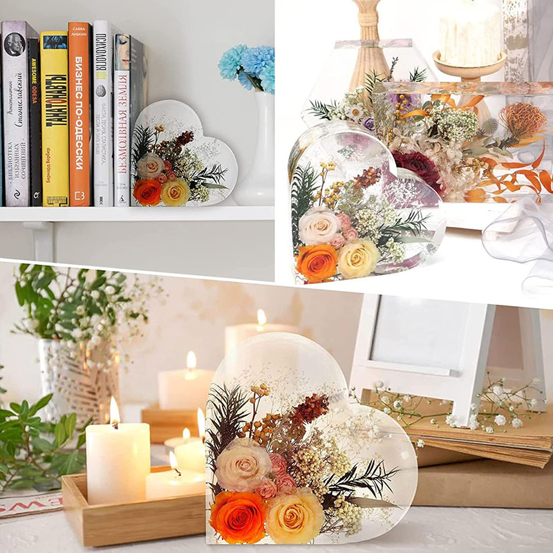 Large Heart Epoxy Resin Mold F - Flower Preservation Resin recension och pris