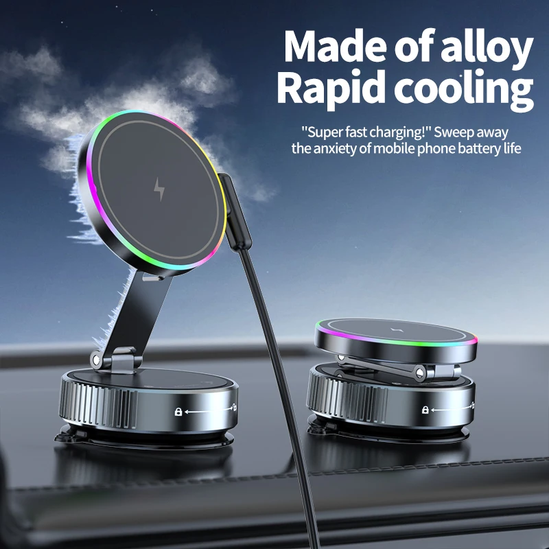 15W Wireless Car Charger Phone - Vacuum Chamber Small recension och pris