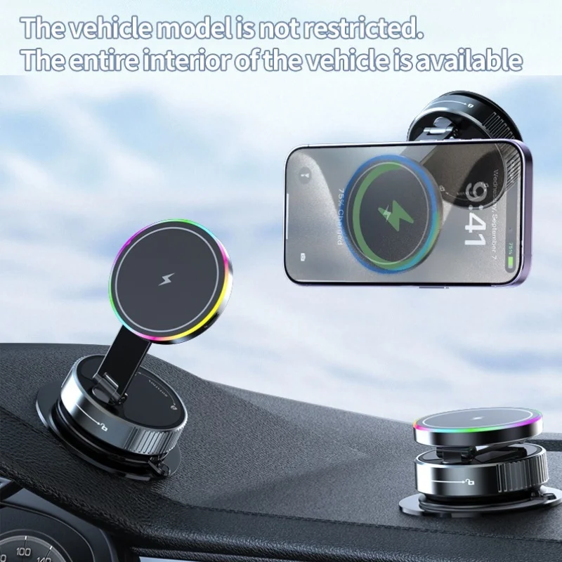 15W Wireless Car Charger Phone - Vacuum Chamber Small recension och pris