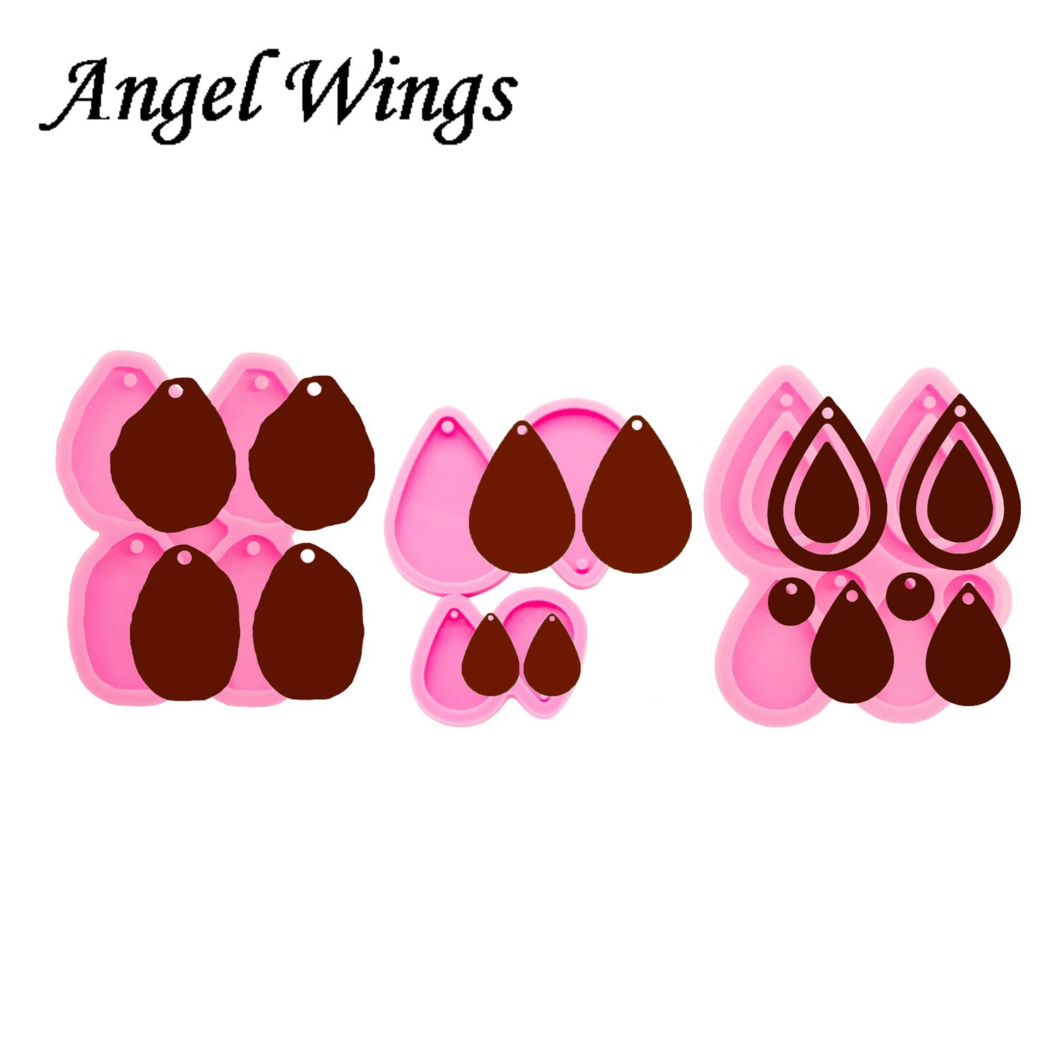 Shiny Tear Drop Hoop Earrings  - Geode Mold Silicone recension och pris