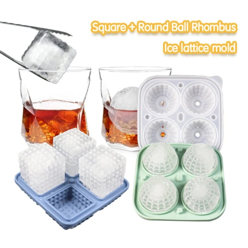 Ice Cube Tray Silicone with Li - Coaster Mold Round recension och pris