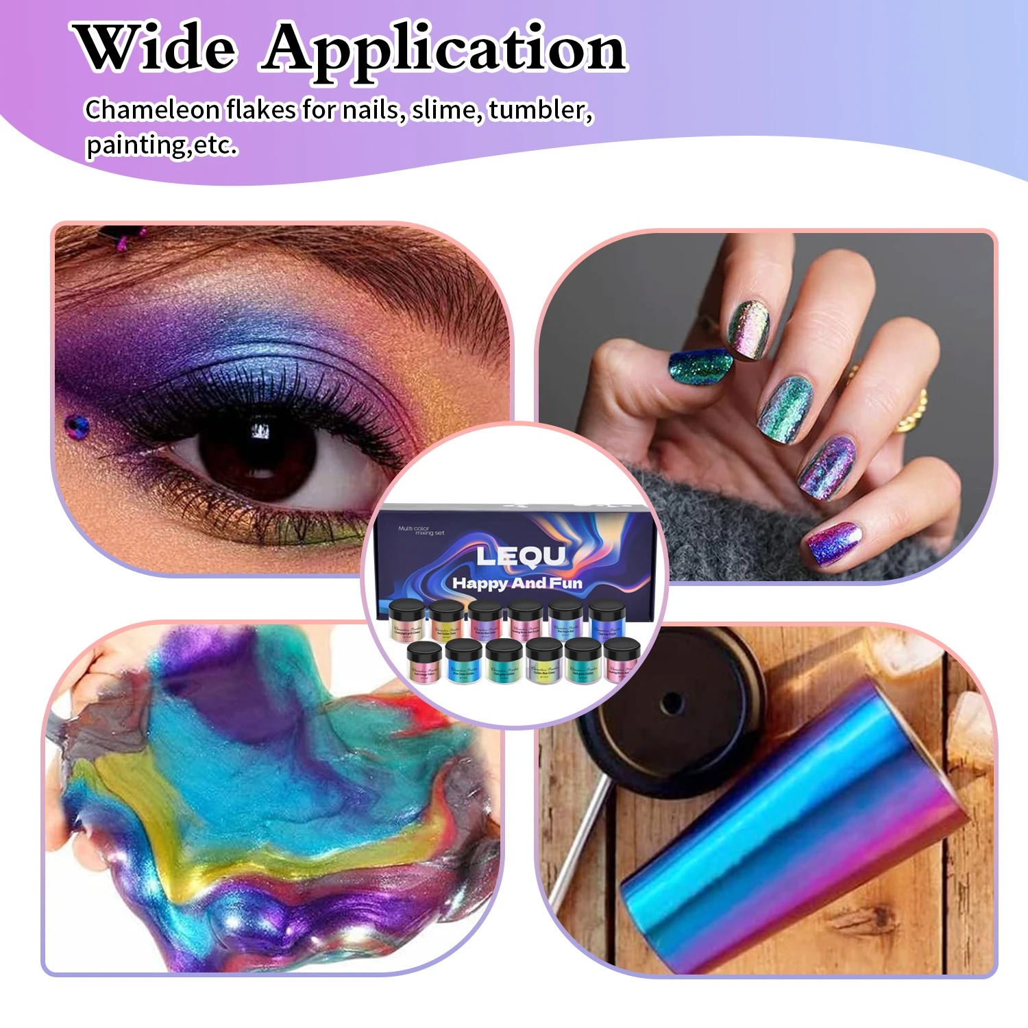 A set of chameleon pink nail c - Resin Pigment Set recension och pris