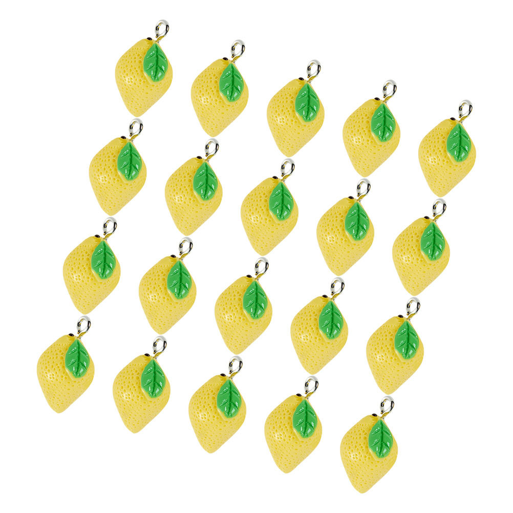 20Pcs Resin Lemon Charms Fruit - Crafting Resin recension och pris
