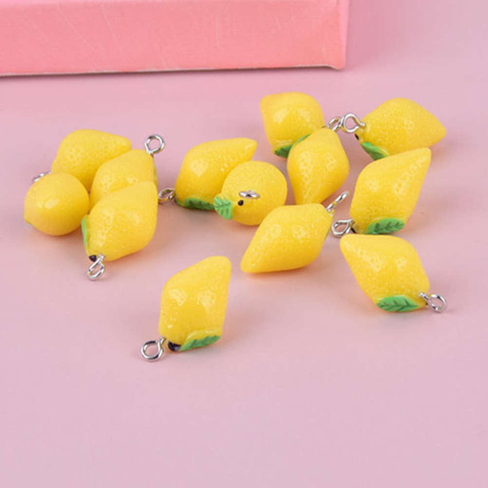20Pcs Resin Lemon Charms Fruit - Crafting Resin recension och pris