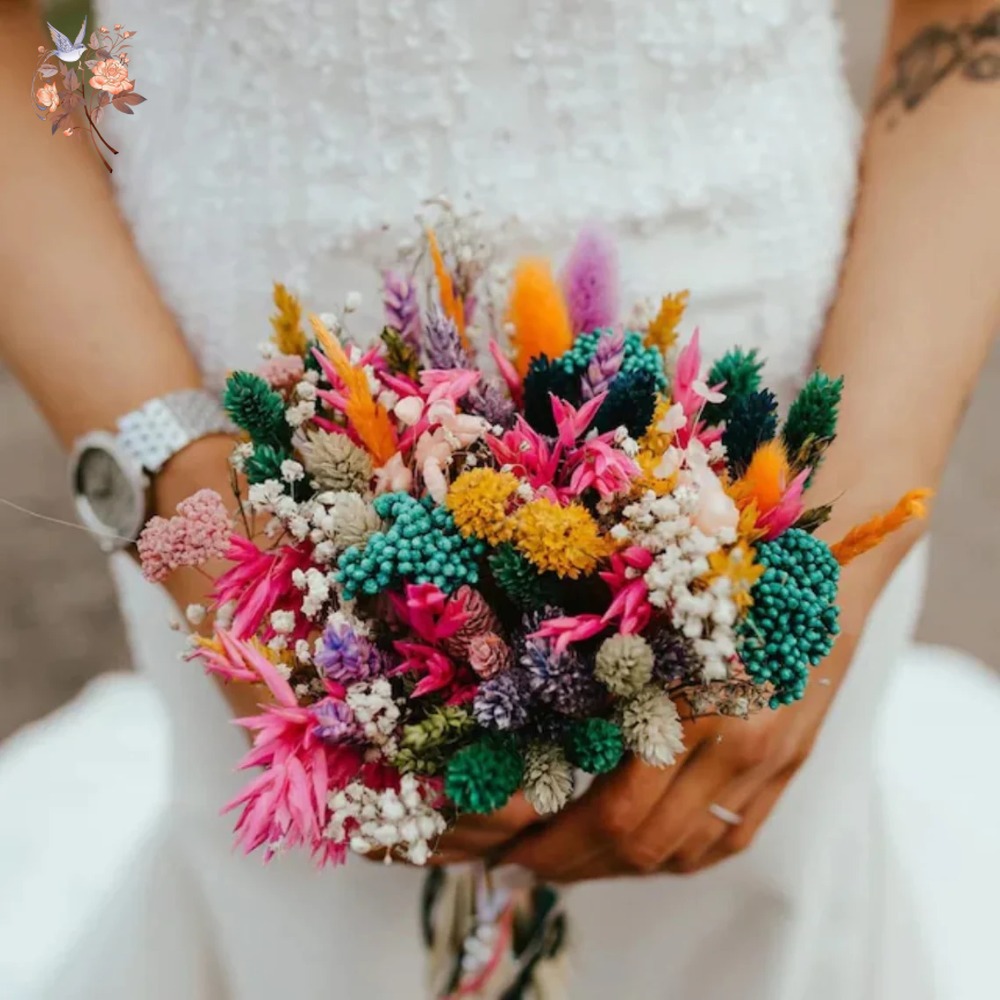 Colorful Dried Flowers Wedding - Dried Flower Bulk recension och pris