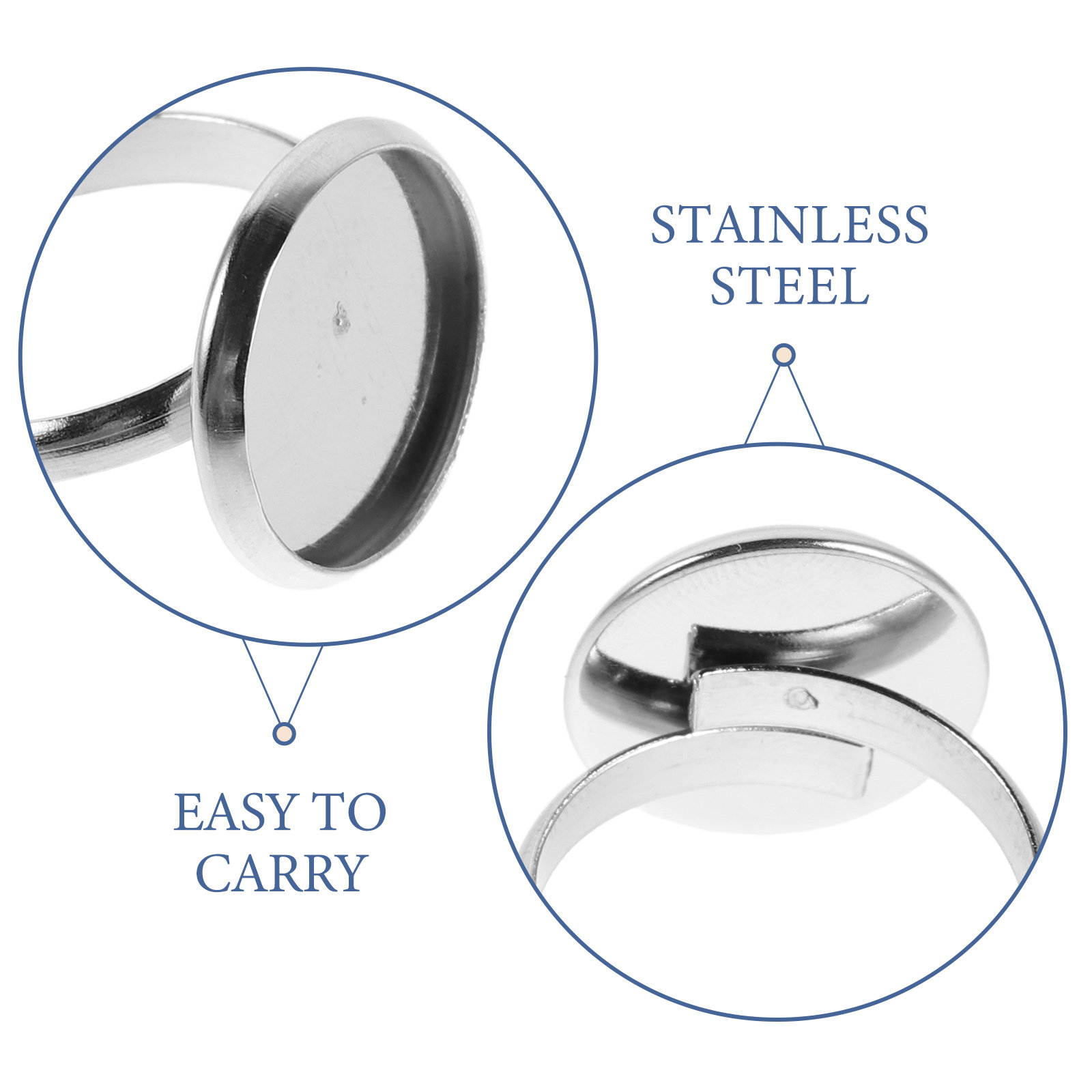 20Pcs 14Mm Stainless Steel Adj - Crafting Resin recension och pris