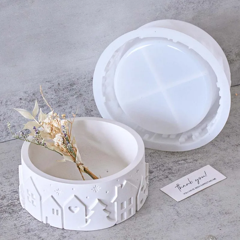 Relief House Bowl Silicone Mol - Coaster Mold Round recension och pris