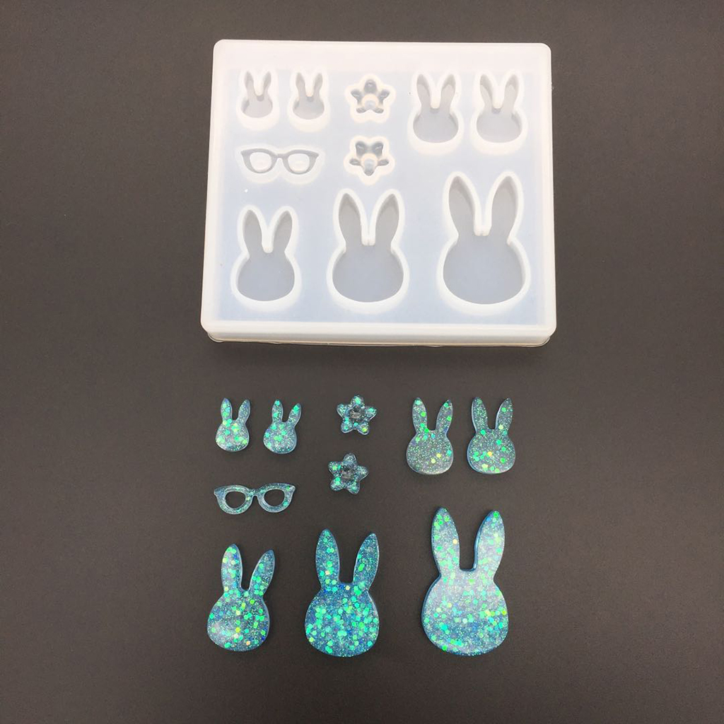 9 Designs Silicone Mold Rabbit - Flower Preservation Resin recension och pris