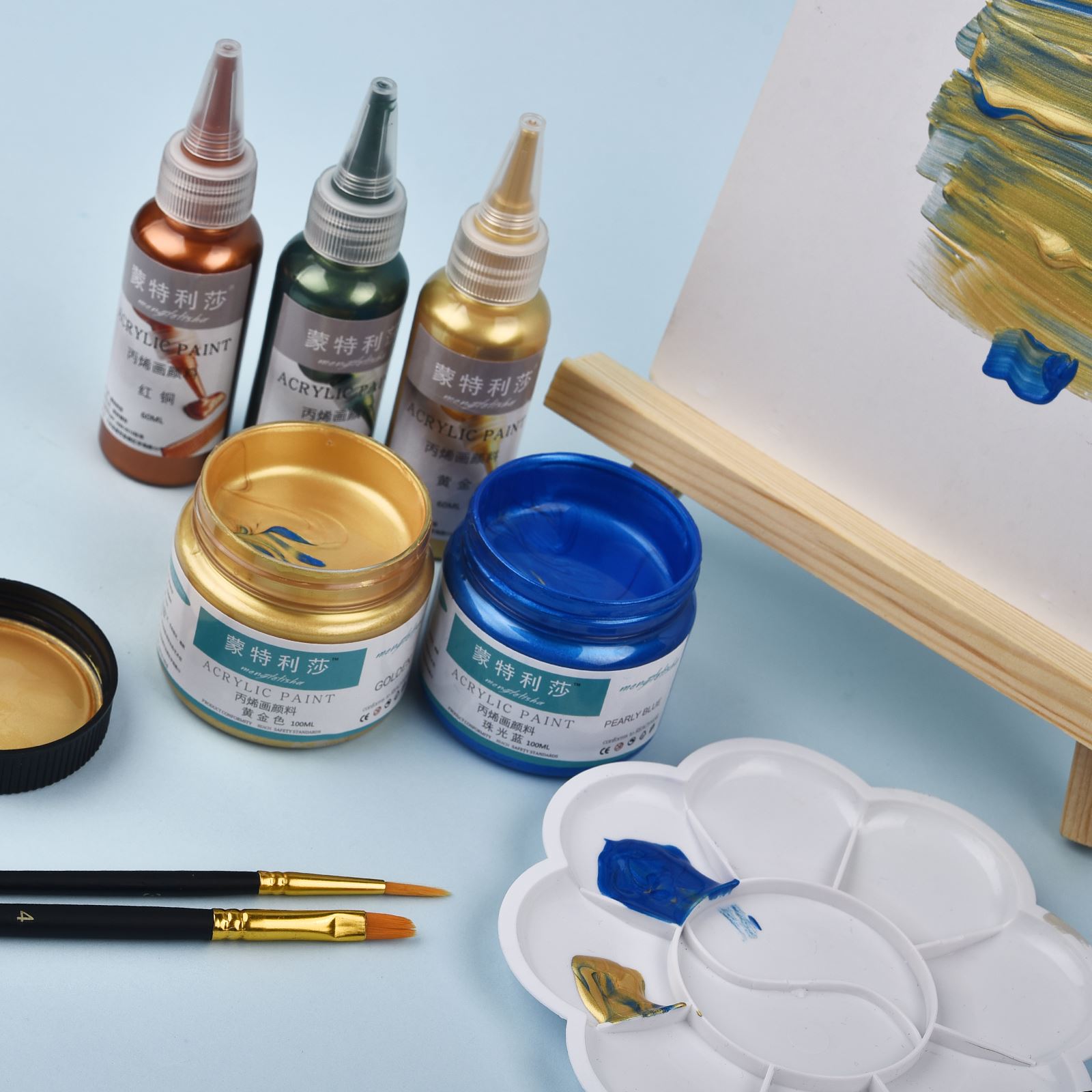 7 Colors 60ml/Bottle Metallic  - Resin Pigment Set recension och pris