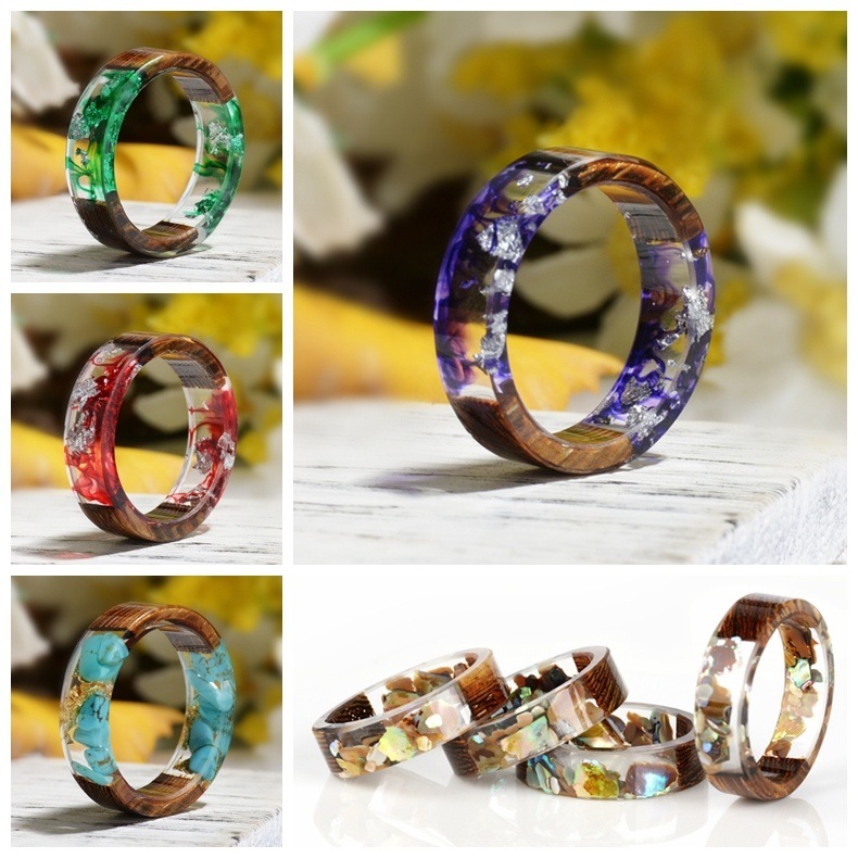 Creative Wooden Resin Ring for - Dried Flower Bulk recension och pris