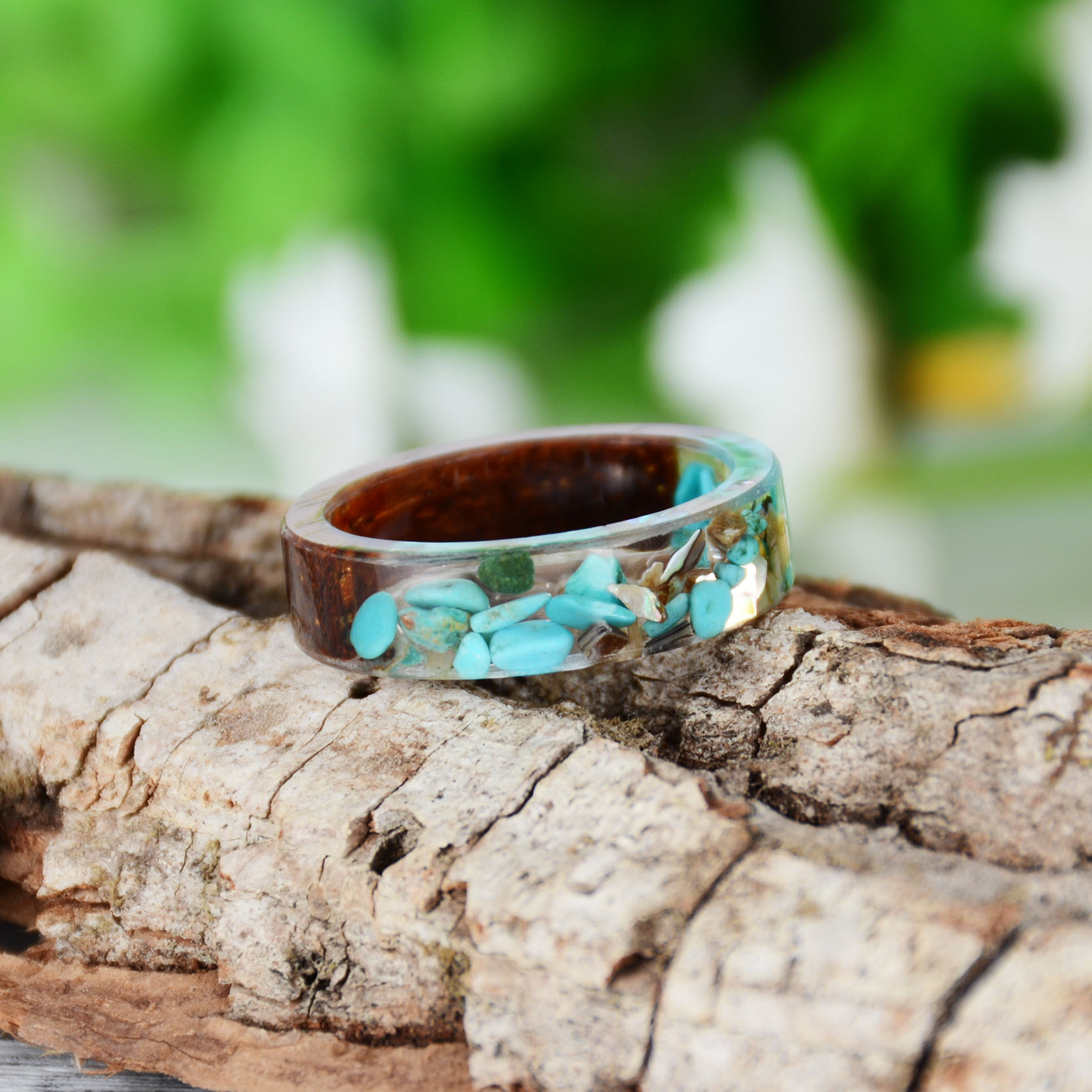 Creative Wooden Resin Ring for - Dried Flower Bulk recension och pris