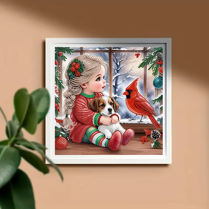 Winter Girl and Dog Diamond Pa - Resin Craft Kit recension och pris