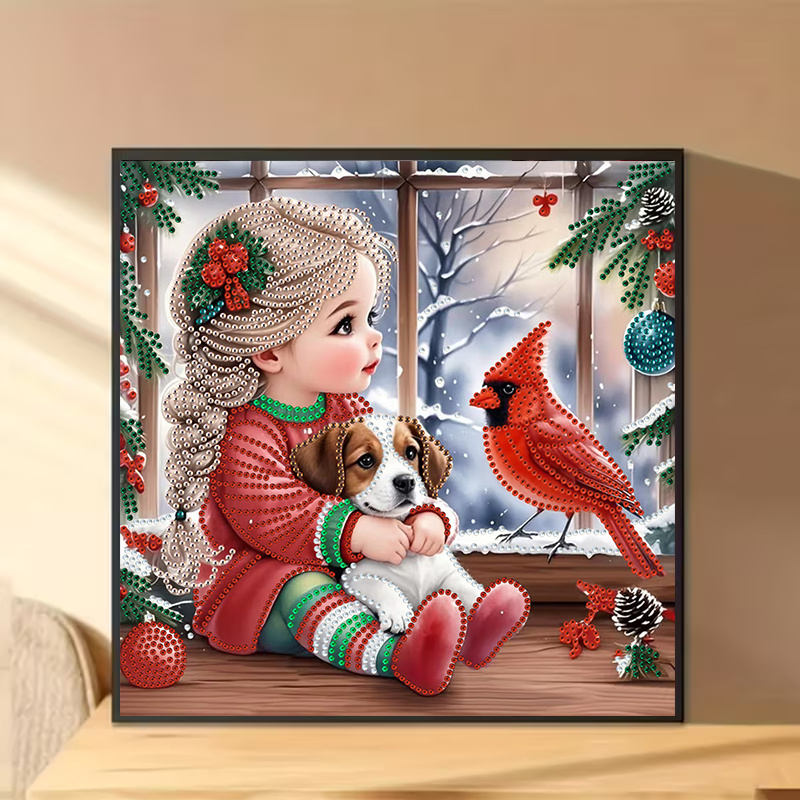 Winter Girl and Dog Diamond Pa - Resin Craft Kit recension och pris