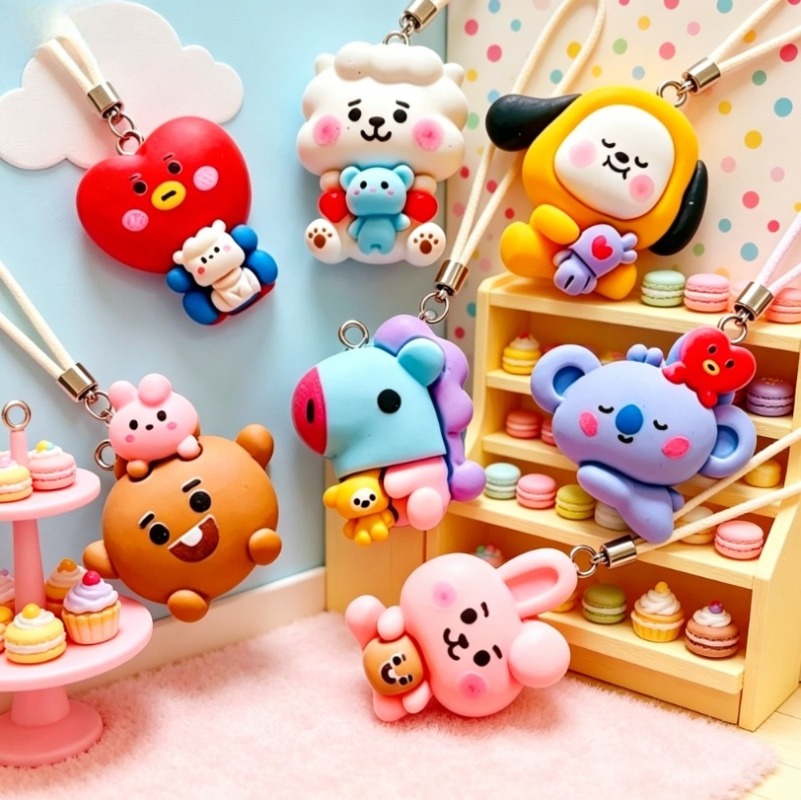 7pcs BT21 Resin Cartoon Charm  - Resin Craft Supplies recension och pris