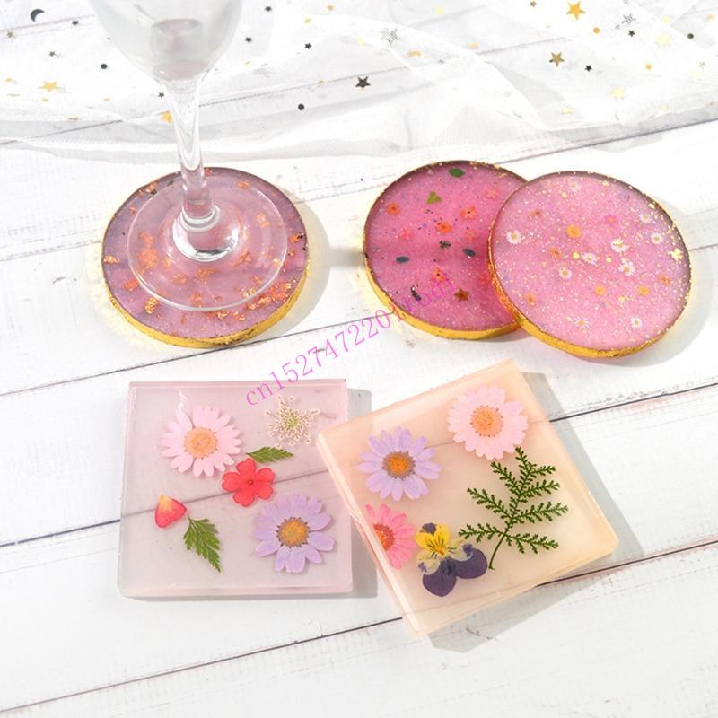 2Pcs Round Square Resin Mold G - Geode Mold Silicone recension och pris