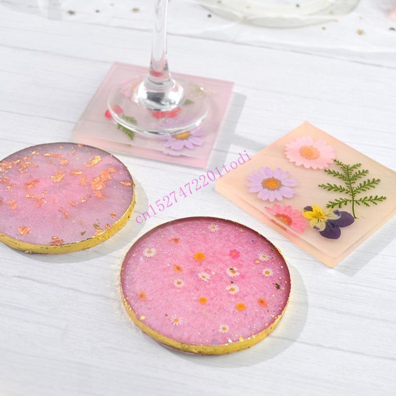 2Pcs Round Square Resin Mold G - Geode Mold Silicone recension och pris