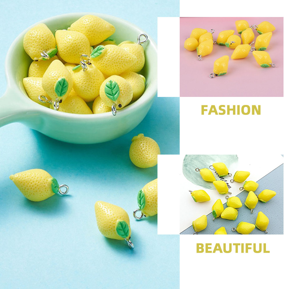 20Pcs Lemon Resin Charms DIY J - Resin Craft Supplies recension och pris