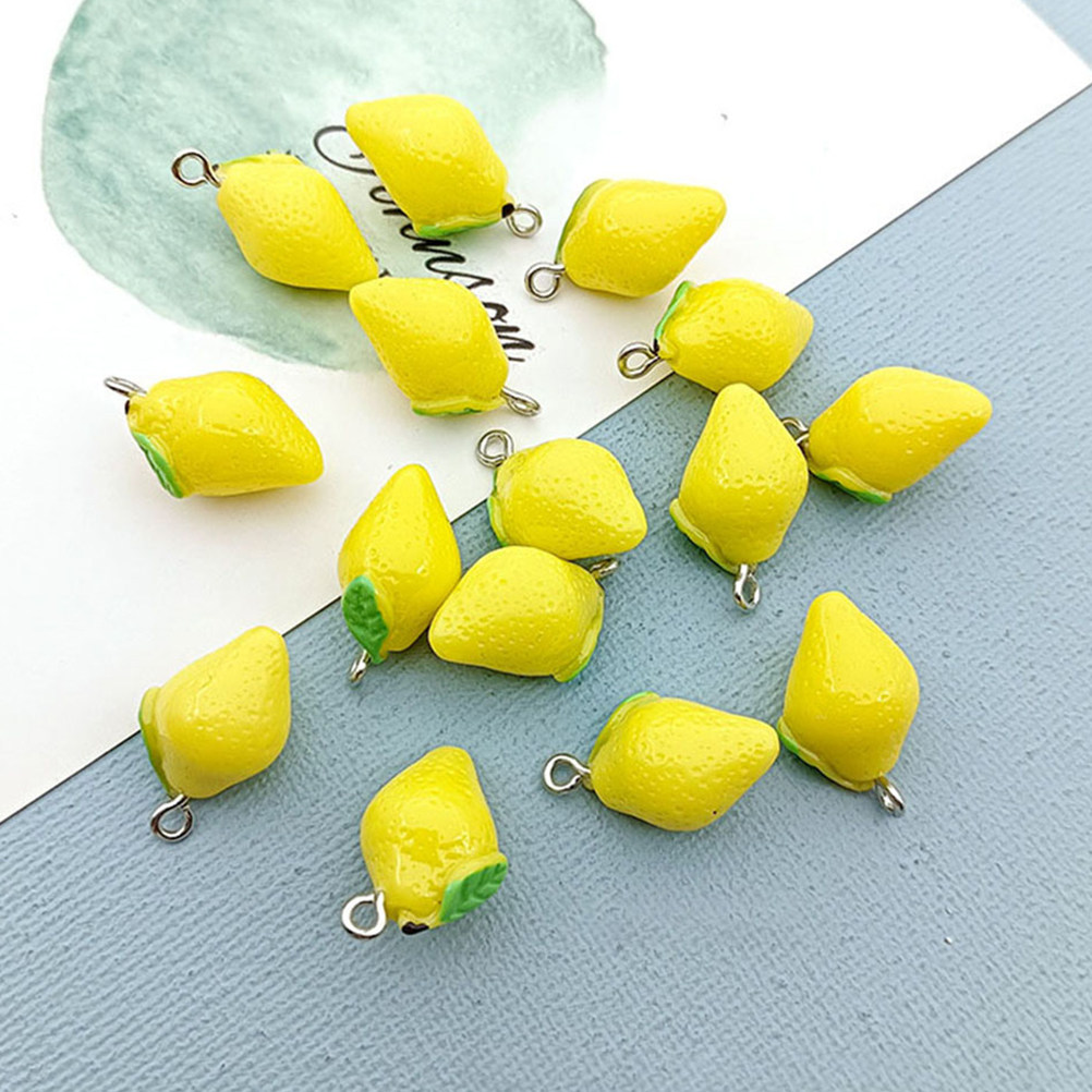 20Pcs Lemon Resin Charms DIY J - Resin Craft Supplies recension och pris