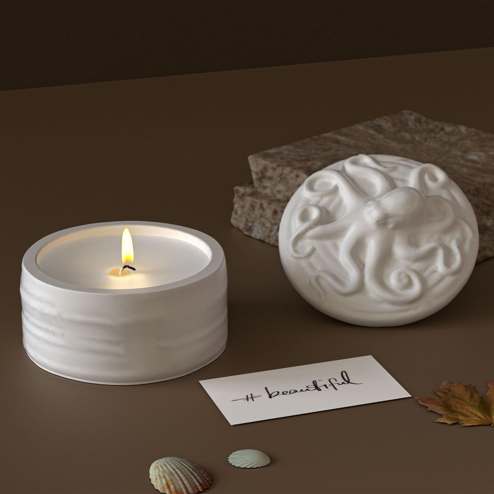 Octopus Lid Candle Jar Silicon - Resin Ocean Wave Mold recension och pris