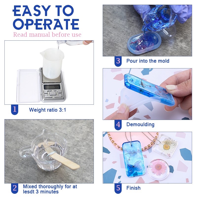 Epoxy Resin Kit Crystal Clear  - Resin Ocean Wave Mold recension och pris