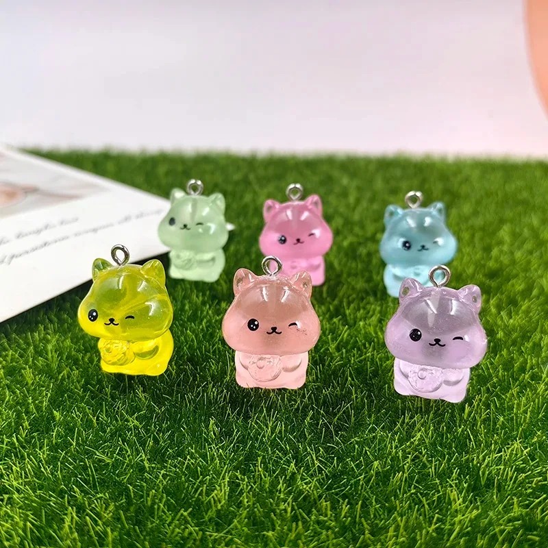 10Pcs Glow In The Dark Kawaii  - Resin Craft Supplies recension och pris