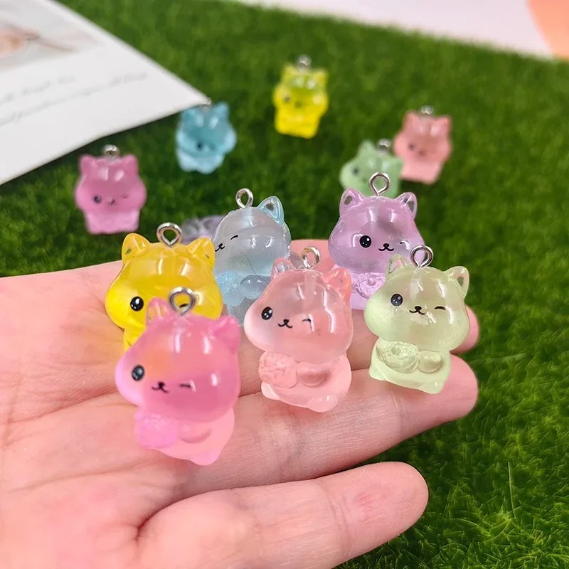 10Pcs Glow In The Dark Kawaii  - Resin Craft Supplies recension och pris