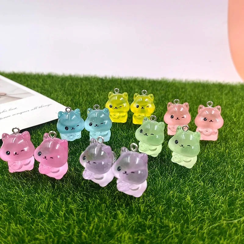 10Pcs Glow In The Dark Kawaii  - Resin Craft Supplies recension och pris