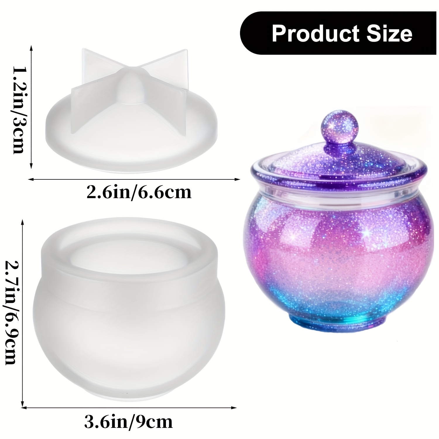 1 set of round resin can molds - Resin Jewelry Kit recension och pris