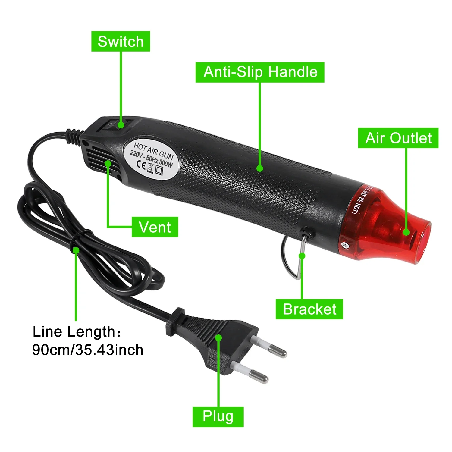 656/1060pcs Heat Shrink Tube W - Heat Gun Small recension och pris