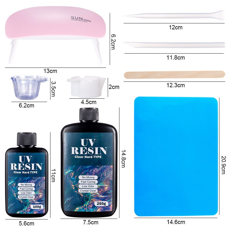 100g/250g Clear UV Resin Hard  - Resin Jewelry Kit recension och pris